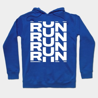 Run - solid white Hoodie